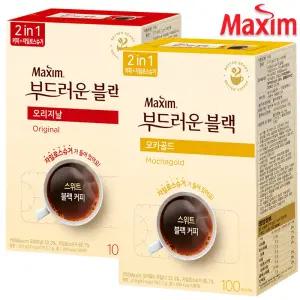 맥심 부드러운 블랙 2종세트 오리지날 100T+모카골드 100T