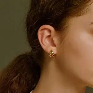 [Hei]케플러 샤오팅, 태민, 키, 트와이스 지효, 크리스탈, 태연, 김고은 착용] v hoop earring