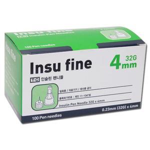 InsuFine 인슐린펜니들 4mm 32G 100개x1박스
