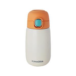 룰루홈 투톤 고리 보냉보온병 오렌지, 320ml, 1개