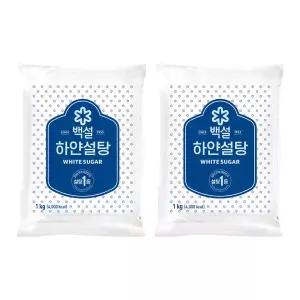 백설 하얀설탕, 1kg, 2개