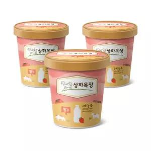 [제조일자23.05.17] 상하목장 아이스크림 딸기 (파인트), 474ml,  3개