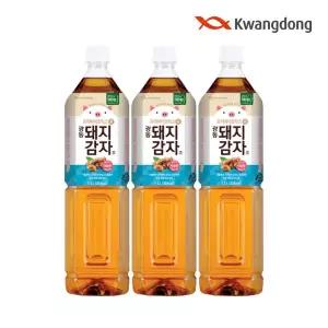 [광동제약][본사직영] 광동 돼지감자차 1.5L x 12pet (유 / 무라벨 랜덤)(무료배송)