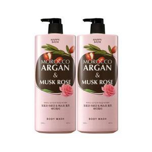 해피바스 화이트 로즈 바디워시 1200g x 2개