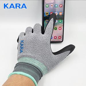 KARA 카라 스마트폰터치장갑(10켤레) NBR코팅 내오일성과 내화학성 기름등에 강한 반코팅