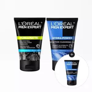맨 클렌징폼 100ml 2종 숯파우더+아쿠아)+클렌징폼 50ml