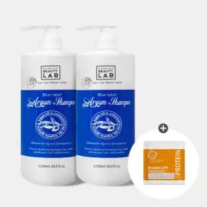 [CJ단독] 블루라벨 아르간 대용량 샴푸 1150ml x2  +LPP 트리트먼트 샤쉐)