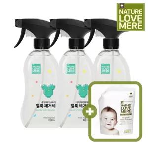 네이쳐러브메레 얼룩제거제 3개 [GIFT]오리지널향 유연제 리필 850ml 1팩, 총 4개