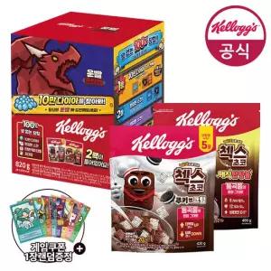 켈로그 운빨존많겜 기획팩 820g (첵스초코 쿠키앤크림 420g + 매직팝핑볼 400g)