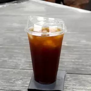 [원포장]98파이 24온스 아이스컵 720ml + 롱개폐 리드 뚜껑 100개 세트