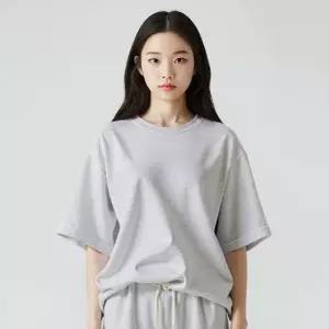 폴앤폴 데일리 무지 오버핏 반팔 맨투맨