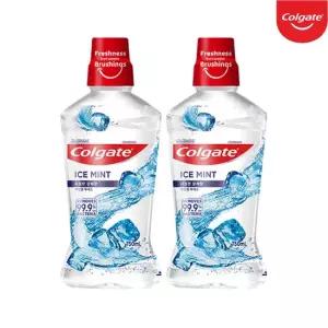 콜게이트 가글 구취 입냄새 제거 구강세정 마우스워시 아이스민트 750ml 2개
