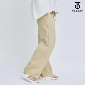 [탑보이]남녀공용 퓨어 린넨 밴딩 투턱 와이드 팬츠 (LC140)