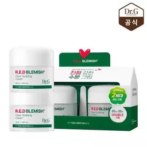 [닥터지][정상가62,000원]닥터지 레드 블레미쉬 클리어 수딩 크림 50ml 듀오 기프트 세트 (Jar)