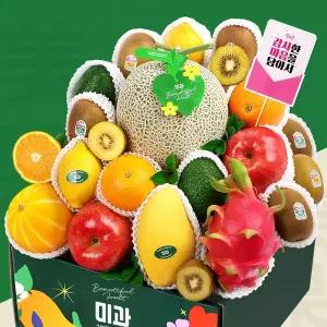 [프리미엄 과일선물 미과]계절을 담아낸 소중한 혼합 과일선물세트 7종(멜론,망고)5.1kg +감사 토퍼증정