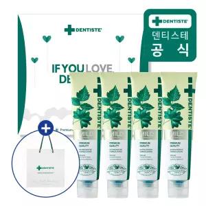 덴티스테 치약 4P 선물세트 마일드 160g 4개입+쇼핑백