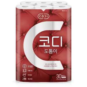 코디 도톰이 3겹 30m 30롤 x 2개