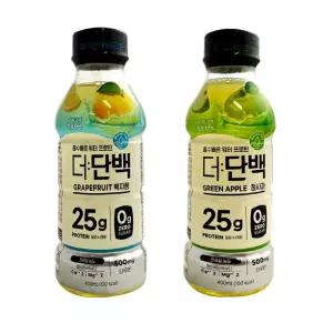 빙그레 더단백 워터 프로틴 단백질 음료 400ml 총 12개 (백자몽 6개입 + 청사과 6개입)