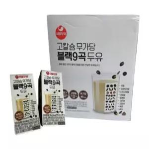 서울우유 고칼슘 무가당 블랙9곡 두유 190ml 16팩 X 4 (총 64팩)
