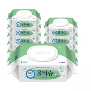 깨끗한나라 퓨어그린 물티슈, 캡형, 100매, 12입, 1개