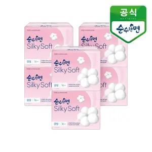 [깨끗한나라] 순수한면 생리대 실키소프트 중형 16개입 6팩