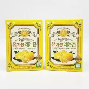 [셀러허브]홀베리 유기농 레몬즙 1일1레몬 2박스 28포 레몬수 착즙액 (S33306403)