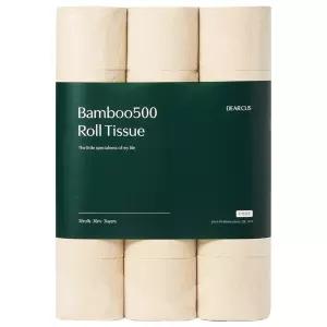 디어커스 뱀부500 생필품 위생용품 천연펄프 3겹 롤화장지 30m 30개입 1개