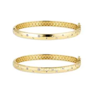 도로시 18k 플래닛 랩 다이아몬드 뱅글 팔찌_텍스쳐 약16cm)