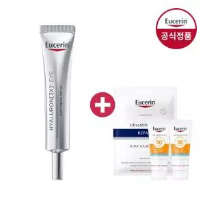 유세린 하이알루론 3X 아이크림 15ml +(증)마스크팩+선프로텍트 5ml 2개