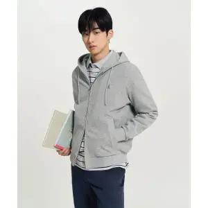 매장정품 빈폴 BEANPOLE MEN 미니와플 투웨이 집업 긴소매 후디 - 그레이 BC6141C523 212868