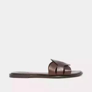 드래곤디퓨전 26SS 빅 링 레더 여성 샌들 5001 DK BROWN