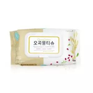 깨끗한나라 물티슈 크리너 오곡 캡형 100매입X1팩
