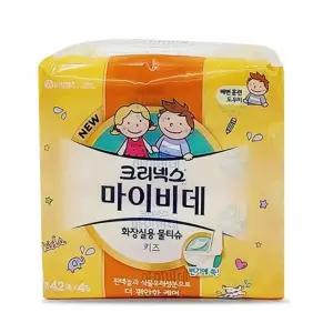 물티슈 크리너 키즈 비데 티슈 화장실 용 물 42매 4팩