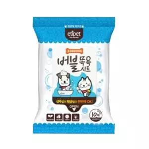 물티슈 크리너 에티펫 버블 목욕시트 휴대용 10매