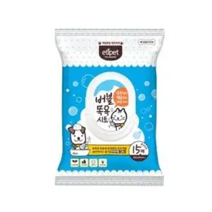 물티슈 크리너 에티펫 버블 목욕시트 큰사이즈15매