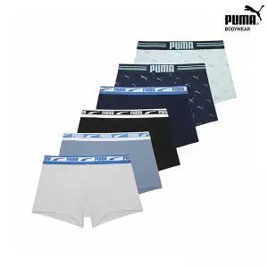 [푸마 키즈][푸마] 주니어 무형광 면스판 남아 일주일 드로즈 6종세트