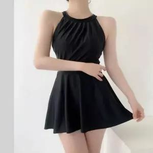여성 미니 물놀이 커버업 홀터넥 일체형 원피스 수영복