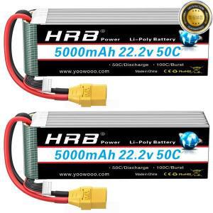 12PCS HRB 6S Lipo 배터리 22.2V 5000mah 드론 50C 쿼드콥터 비행기RC 자동차 몬스터 RC XT90 커넥터 포함