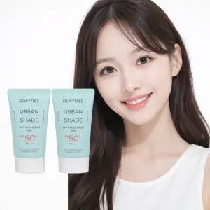 듀이트리 어반 쉐이드 안티폴루션 선 40ml 2개 SPF50+ PA++++ 톤업 자외선차단제 미세먼지 차단 선크림