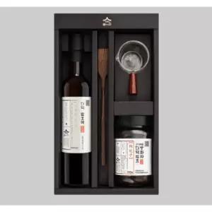 [숙이의 뿌리효소이야기](본점)더덕발효액+구기자더덕 발효 쌍화차 +유리컵+우드스푼 선물보자기포장