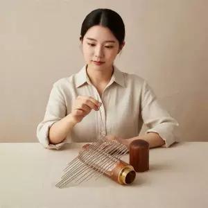 자동 실꿰기 요술 바늘 30P 세트 바느질 도구 보관통 포함 구성