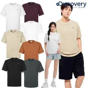 [디스커버리](강남점)[정상가45000원] 디스커버리 남/여 공용 프레시벤트 우븐 에센셜 반팔 티셔츠 DXRS...