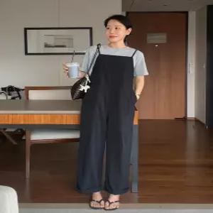 너디 뷔스티에 멜빵 오버롤 (2 color)