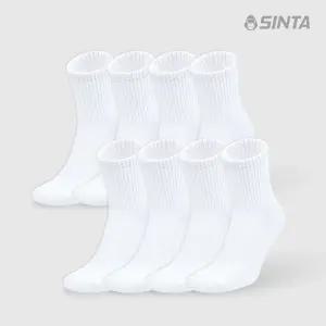 신다삭스 스포츠 남성 베이직 쿠션 중목 화이트 L 8팩