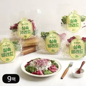 [다신샵][당일제조] 3회세척 4가지야채 실속 샐러드믹스 9팩 / 로메인 양배추