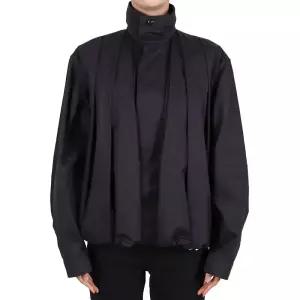 르메르 26SS 여성 코튼 새틴 소프트 플리츠 블루종 자켓 잉크블루 OW1236 LF1207 780