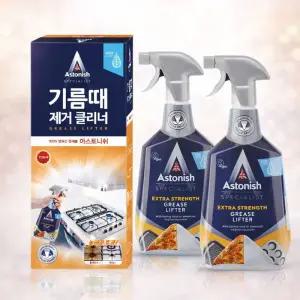 아스토니쉬 기름때 제거제 주방 후드 카페 싱크대 가스 전자 레인지 에어프라이기 크리너 세정제 세제 2개