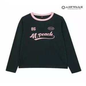 [에어워크주니어]2PACK 1 1 피치 립 배색 포인트 라운드 티셔츠