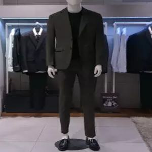 [트루젠]남성 봄 여름 여름 캐주얼 세트 시원한 카키 풀스판 이지케어 캐주얼 셋업수