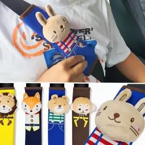 안전 벨트 가드 인형 동물 카시트 안전 벨트 쿠션 아기 어깨 보호대 자동차 차량용 패드 커버
